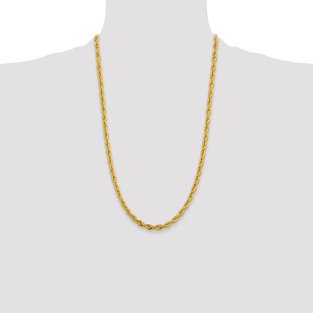 10k 4.75mm Semi-Solid Rope Chain - Product Photo