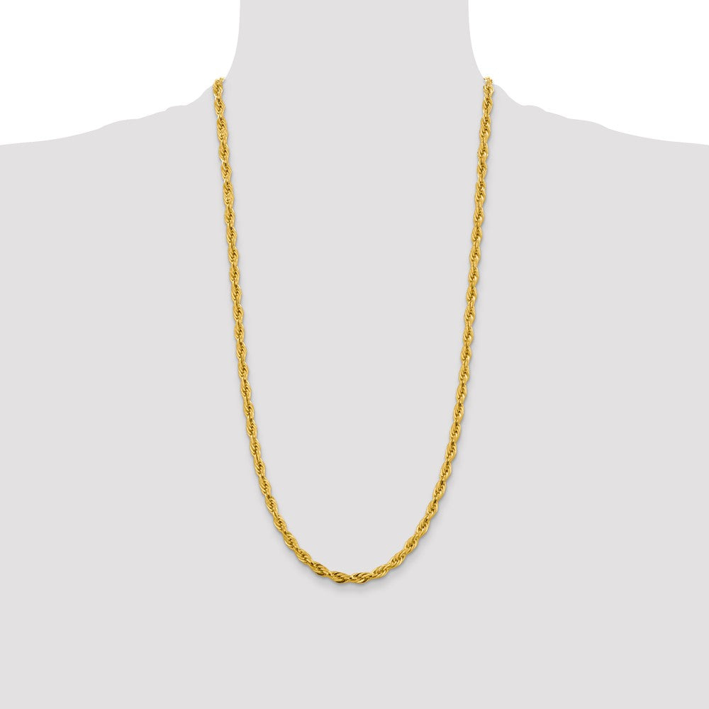 10k 4.75mm Semi-Solid Rope Chain - Product Photo