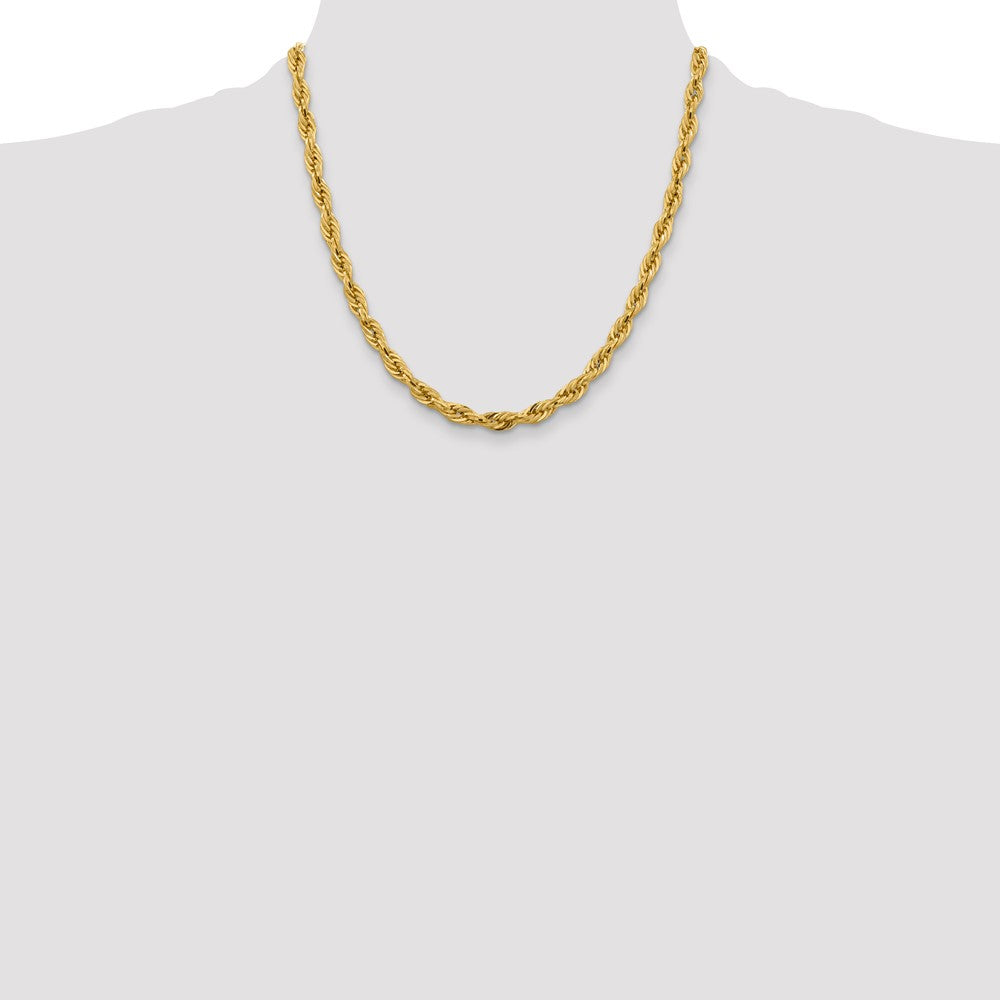 10k 5.4mm Semi-Solid Rope Chain - Product Photo
