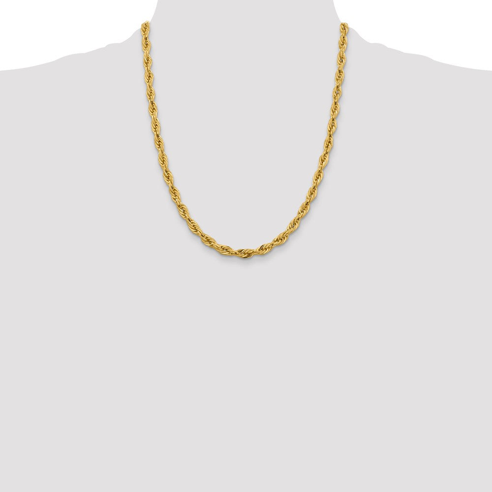 10k 5.4mm Semi-Solid Rope Chain - Product Photo