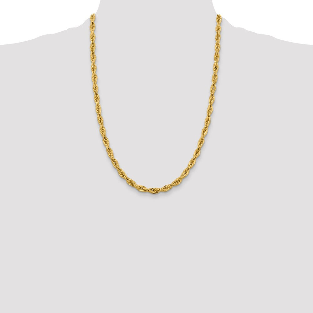 10k 5.4mm Semi-Solid Rope Chain - Product Photo