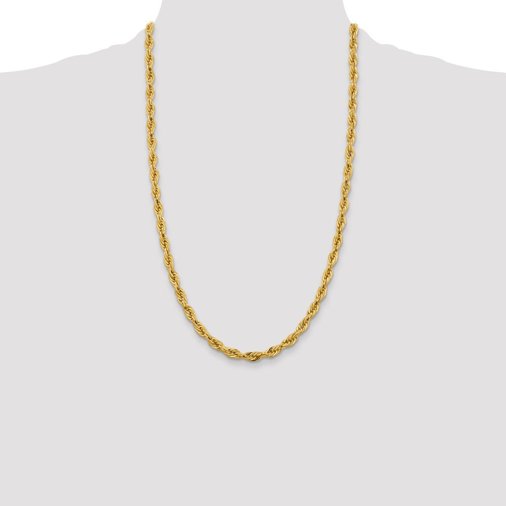 10k 5.4mm Semi-Solid Rope Chain - Product Photo