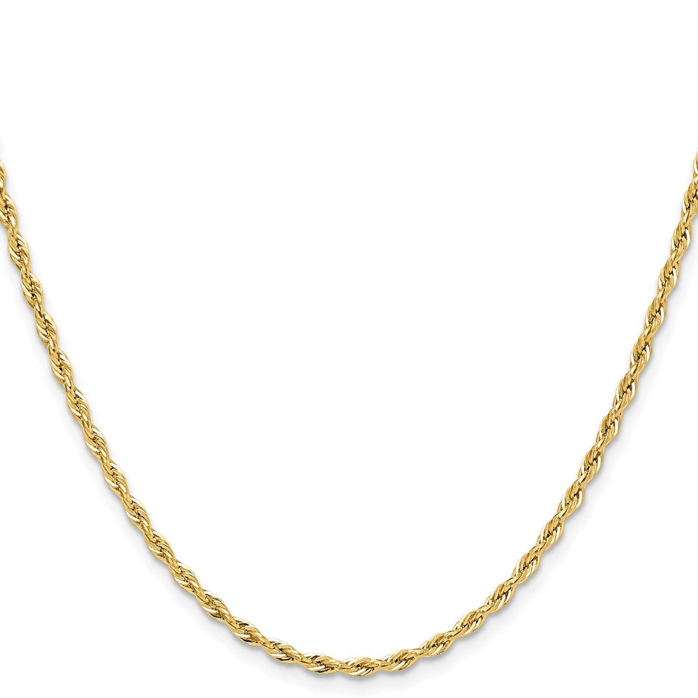 10k 2.5mm Semi-Solid Rope Chain - Product Photo