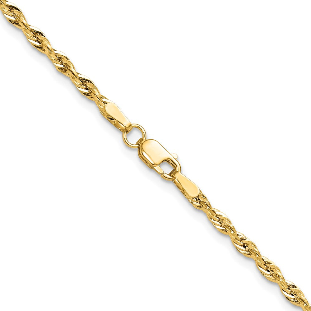 10k 2.5mm Semi-Solid Rope Chain - Product Photo