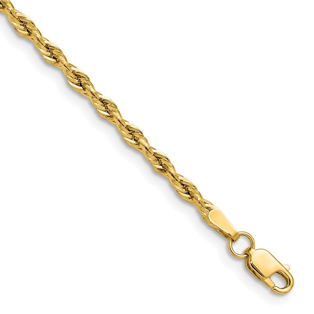 10k 2.5mm Semi-Solid Rope Chain - Product Photo