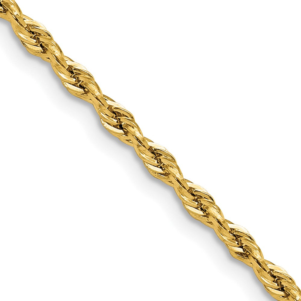 10k 2.5mm Semi-Solid Rope Chain - Product Photo