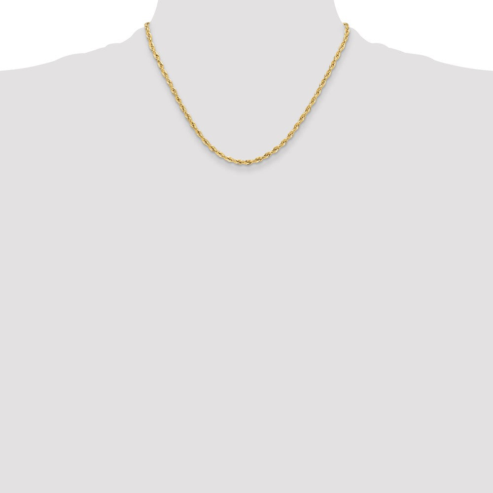 10k 3.5mm Semi-Solid Rope Chain - Product Photo