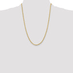 10k 3.5mm Semi-Solid Rope Chain - Product Photo