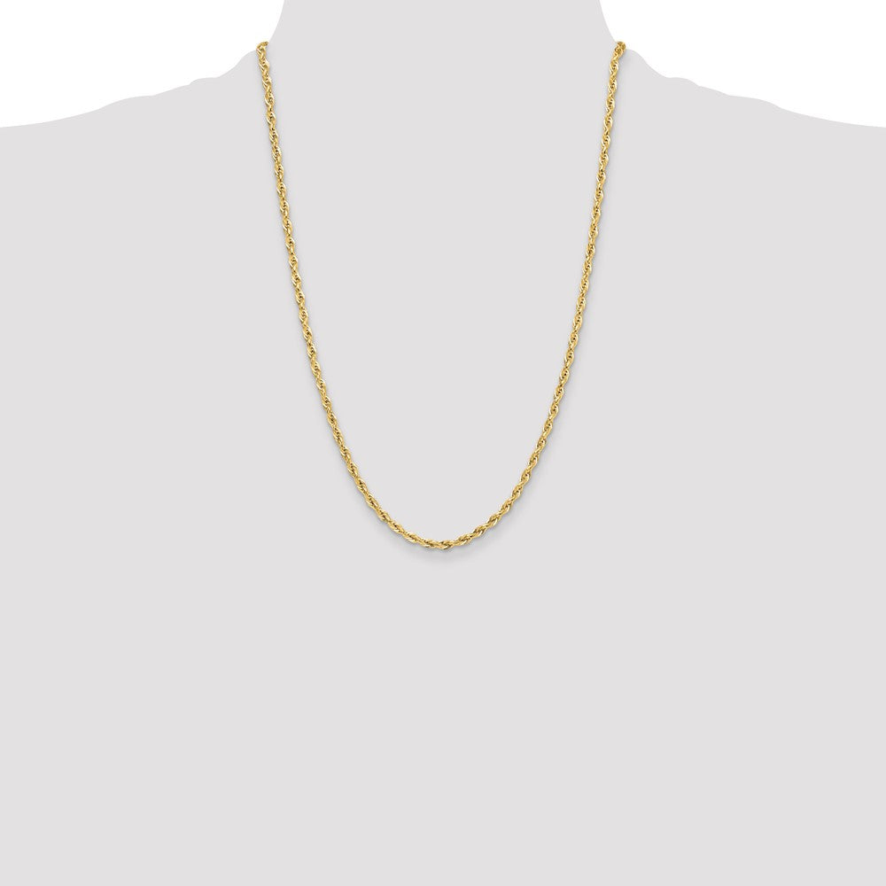 10k 3.5mm Semi-Solid Rope Chain - Product Photo