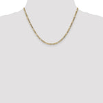 10k 3.5mm Semi-Solid Figaro Chain - Product Photo