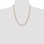 10k 3.5mm Semi-Solid Figaro Chain - Product Photo