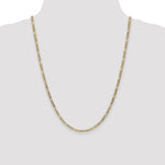 10k 3.5mm Semi-Solid Figaro Chain - Product Photo