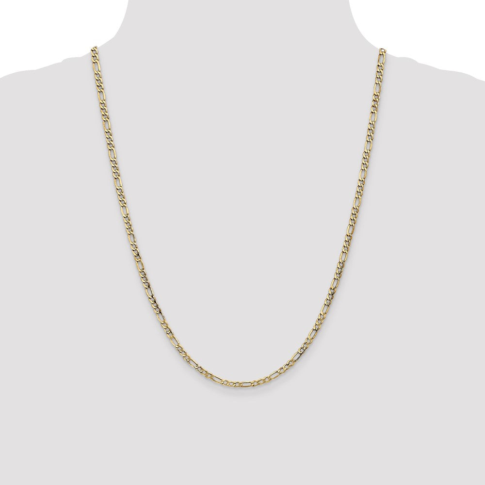 10k 3.5mm Semi-Solid Figaro Chain - Product Photo