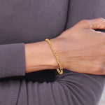 10k 3.5mm Semi-Solid Figaro Chain - Product Photo