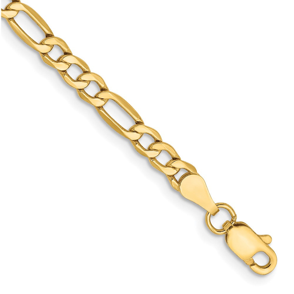 10k 3.5mm Semi-Solid Figaro Chain - Product Photo