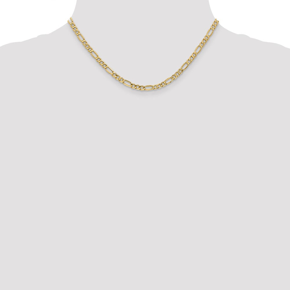 10k 4.2mm Semi-Solid Figaro Chain - Product Photo
