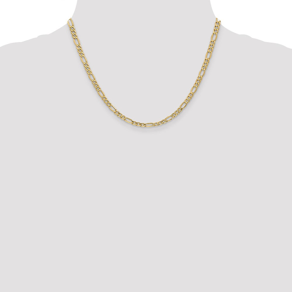 10k 4.2mm Semi-Solid Figaro Chain - Product Photo