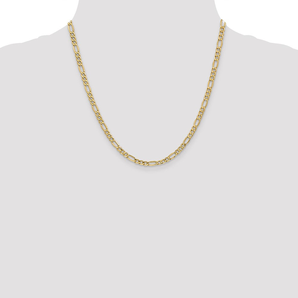10k 4.2mm Semi-Solid Figaro Chain - Product Photo