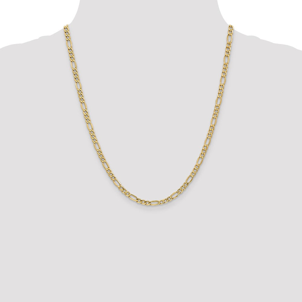 10k 4.2mm Semi-Solid Figaro Chain - Product Photo