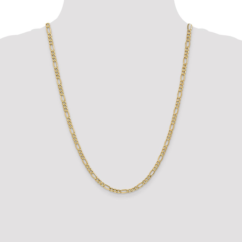 10k 4.2mm Semi-Solid Figaro Chain - Product Photo