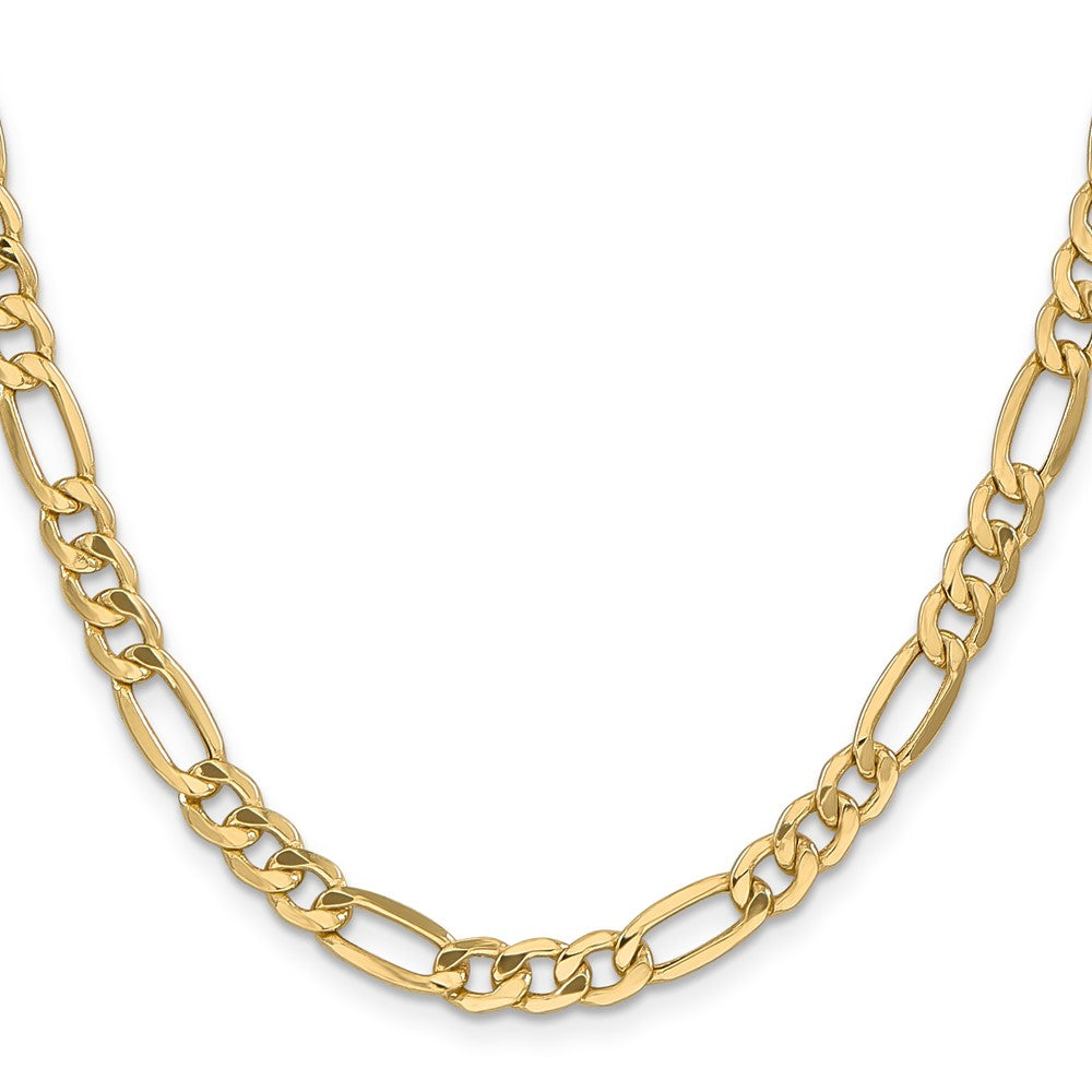 10k 6.25mm Semi-Solid Figaro Chain - Product Photo