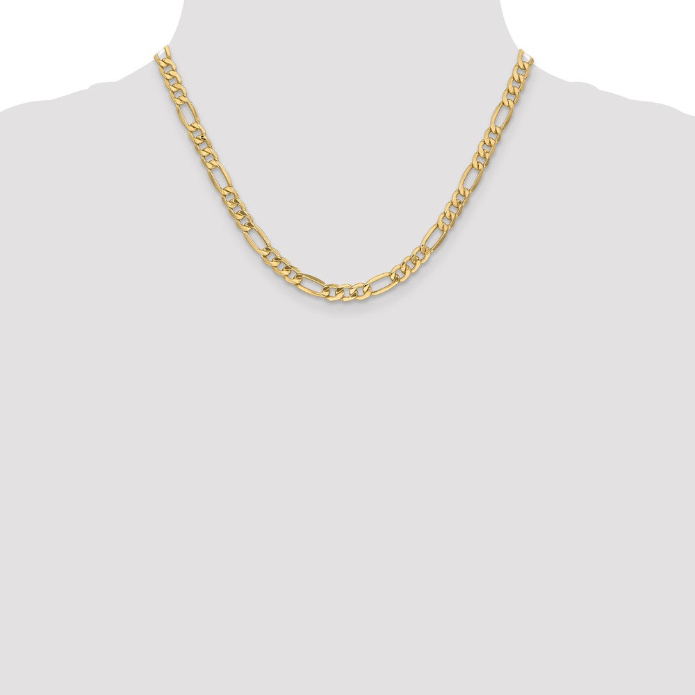 10k 6.25mm Semi-Solid Figaro Chain - Product Photo