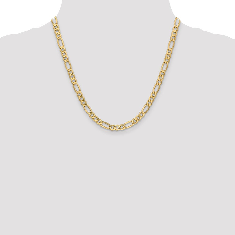 10k 6.25mm Semi-Solid Figaro Chain - Product Photo