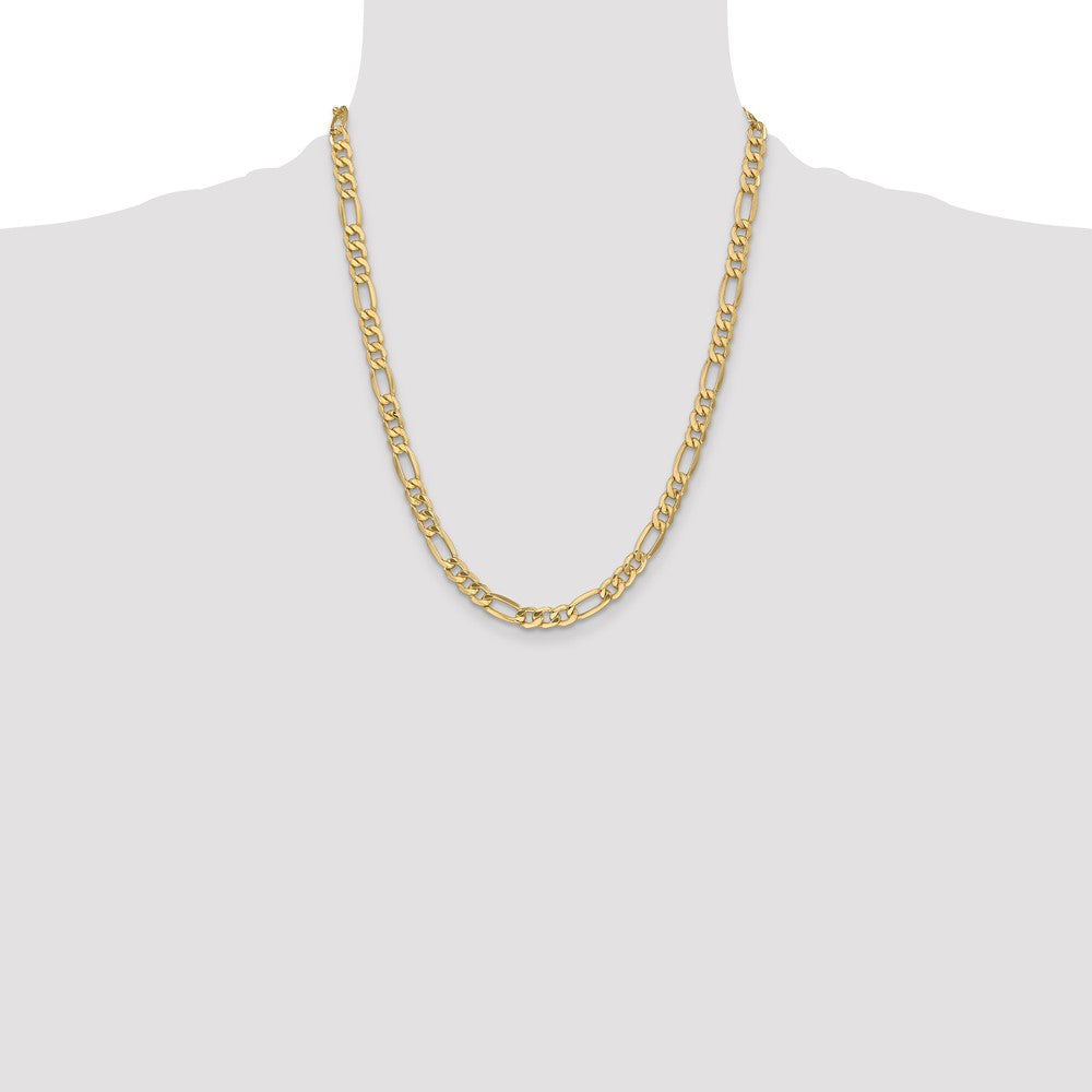 10k 6.25mm Semi-Solid Figaro Chain - Product Photo