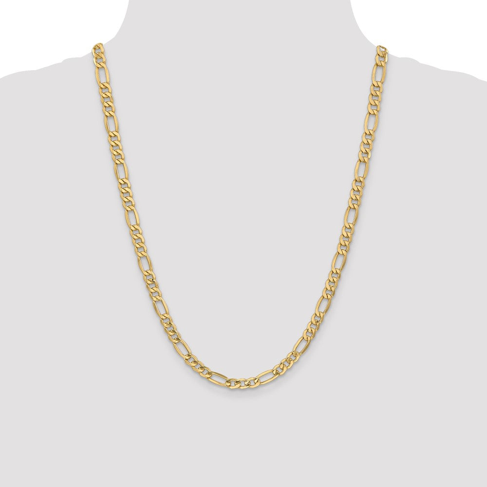 10k 6.25mm Semi-Solid Figaro Chain - Product Photo