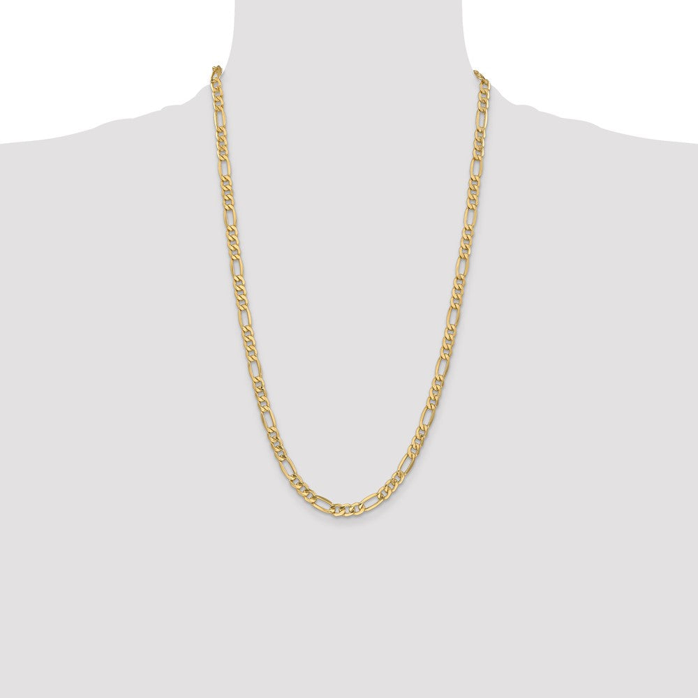 10k 6.25mm Semi-Solid Figaro Chain - Product Photo
