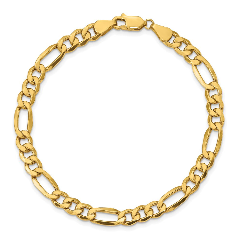 10k 6.25mm Semi-Solid Figaro Chain - Product Photo