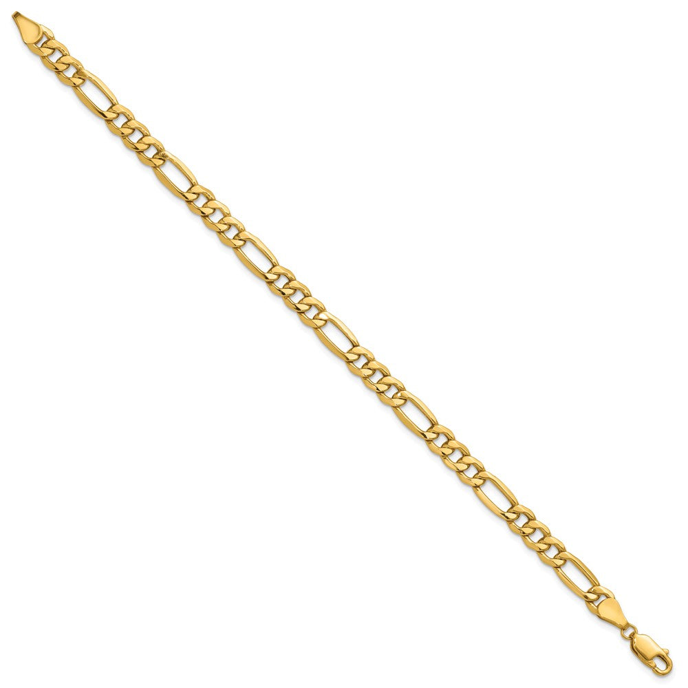 10k 6.25mm Semi-Solid Figaro Chain - Product Photo