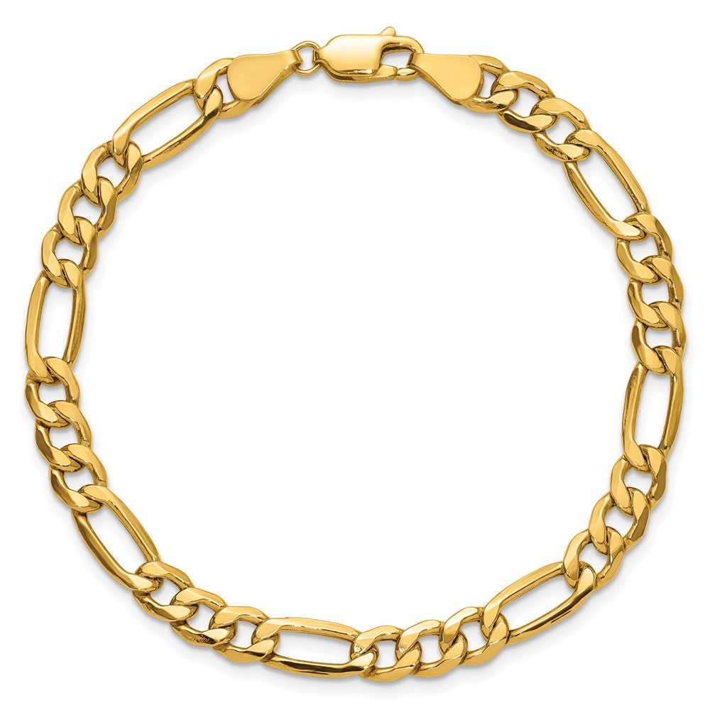 10k 6.25mm Semi-Solid Figaro Chain - Product Photo