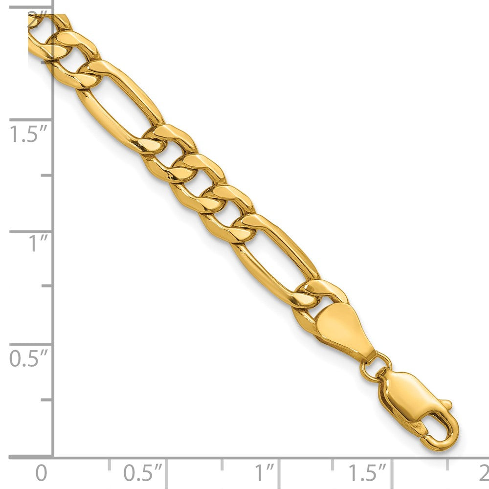 10k 6.25mm Semi-Solid Figaro Chain - Product Photo