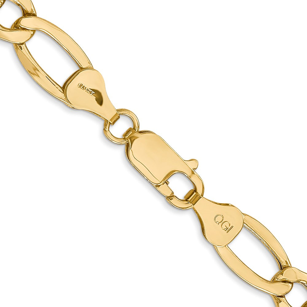 10k 7.3mm Semi-Solid Figaro Chain - Product Photo