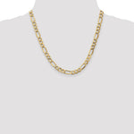 10k 7.3mm Semi-Solid Figaro Chain - Product Photo
