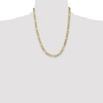 10k 7.3mm Semi-Solid Figaro Chain - Product Photo