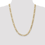 10k 7.3mm Semi-Solid Figaro Chain - Product Photo