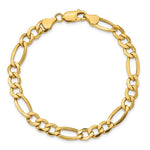 10k 7.3mm Semi-Solid Figaro Chain - Product Photo