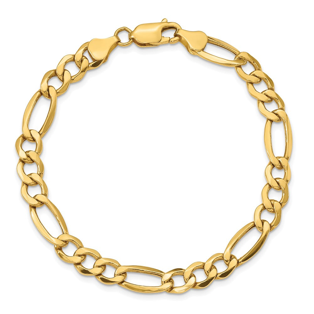 10k 7.3mm Semi-Solid Figaro Chain - Product Photo