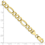 10k 7.3mm Semi-Solid Figaro Chain - Product Photo