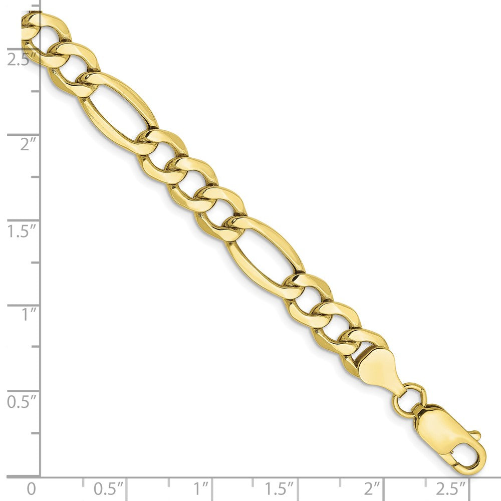 10k 7.3mm Semi-Solid Figaro Chain - Product Photo