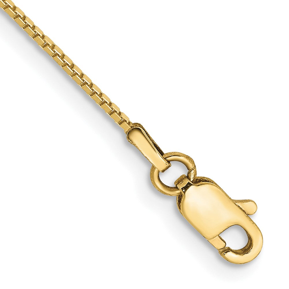 10K Yellow Gold .90mm Box Chain Bracelet 7"-9"