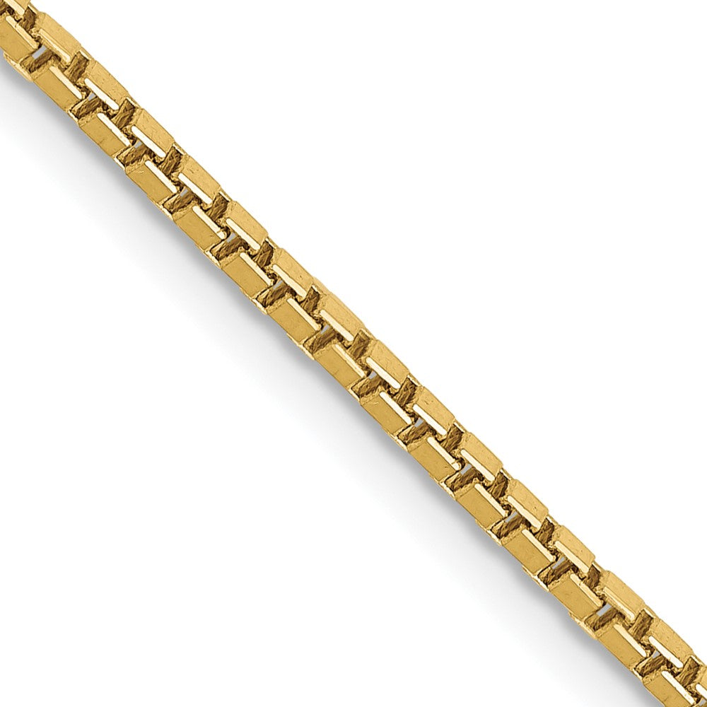 10K Yellow Gold 1.5mm Box Chain Necklace 16"-30"