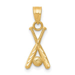 10k Baseball w/Bats Charm - Product Photo