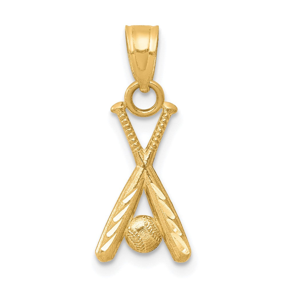 10k Baseball w/Bats Charm - Product Photo