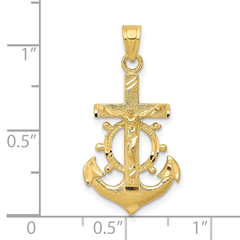 10k Mariner Crucifix Pendant - Product Photo