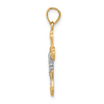 10K w/Rhodium Crucifix Pendant - Product Photo