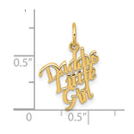 10K Yellow Gold DADDYS LITTLE GIRL Charm - Product Photo