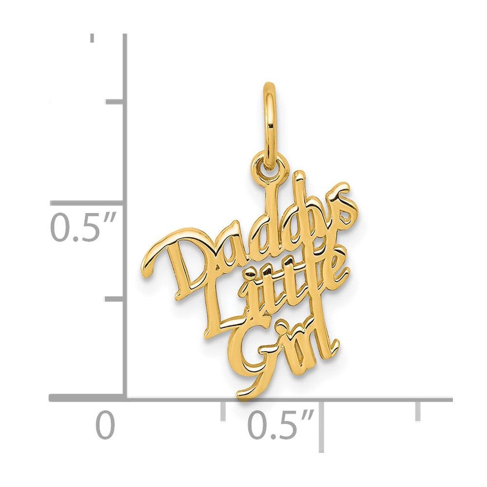 10K Yellow Gold DADDYS LITTLE GIRL Charm - Product Photo